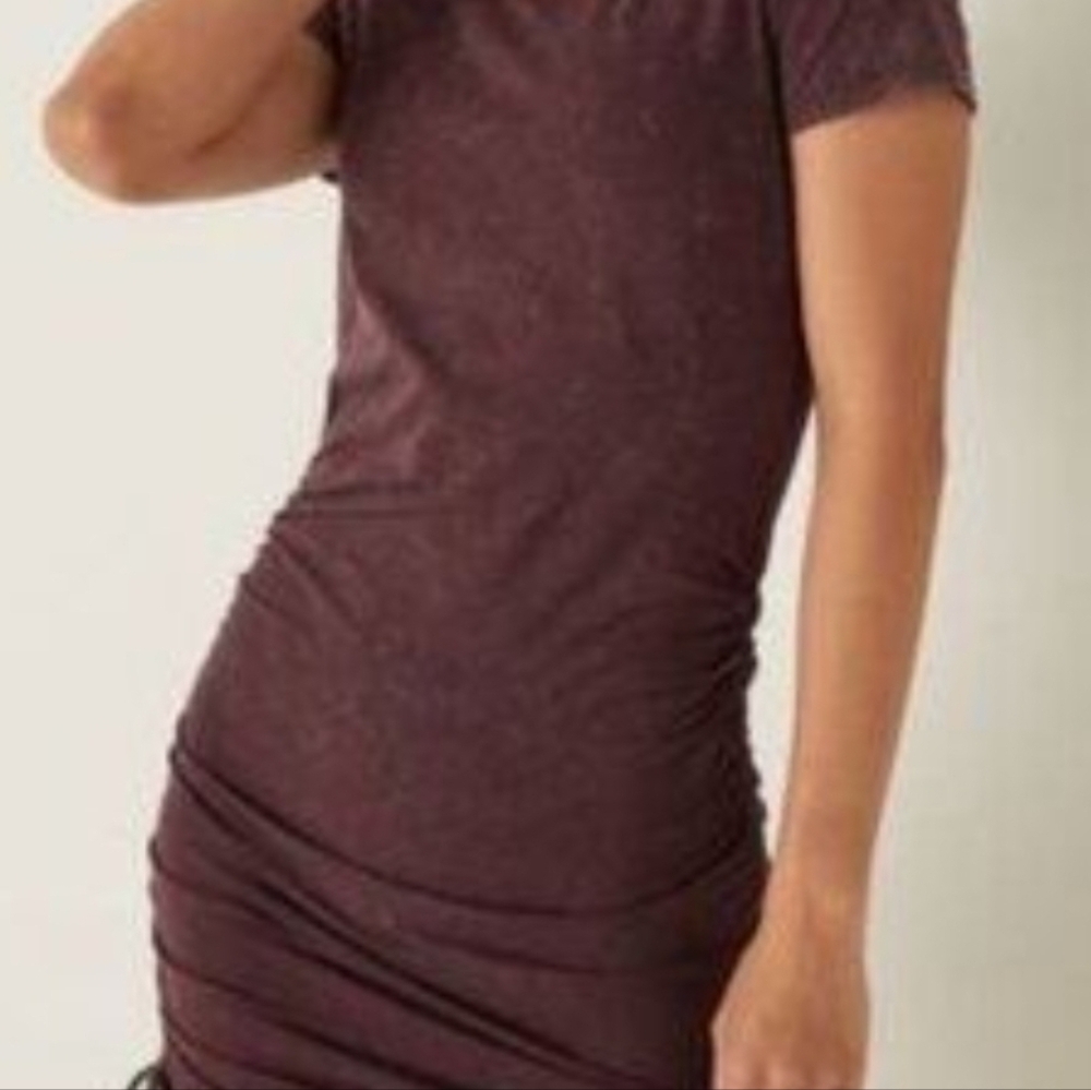 VICTORIA'S SECRET PINK MAROON TIE DYED SIZE XL RUCHED DRESS CUTE! - Picture 5 of 8